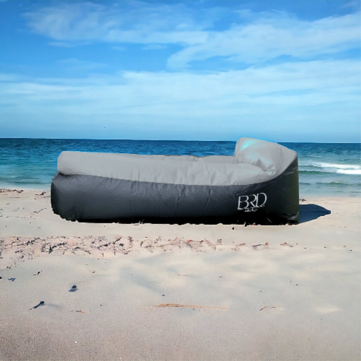 BRD® Outdoor | Grijs Lounge Air Bed Lucht Zit Sofa Oxford | Kampeer Zitzak | Strand waterproof luchtzak | Waterbestendig | Camping stoel Kampeer sofa poef Ligstoel